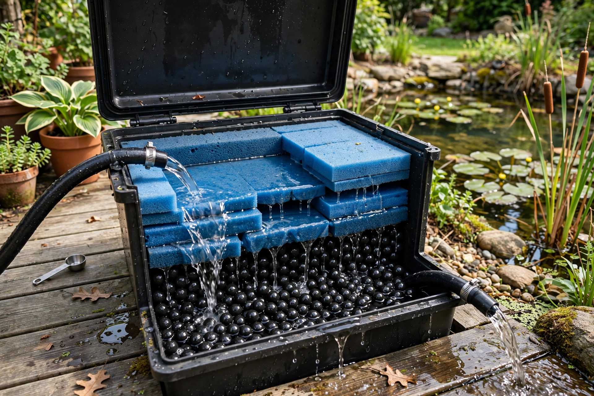Pond filter guide